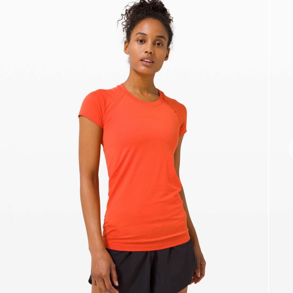 Lululemon Swiftly Tech Short Sleeve 2.0 Orange Brick